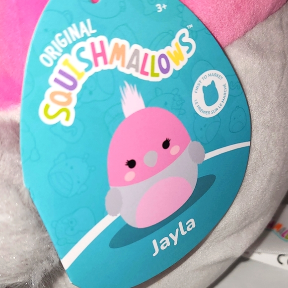 Jayla 🐦 FTM Pink Galah Cockatoo Original Squishmallow by Kelly Toy ☆ NWT ☆ - Picture 2 of 8